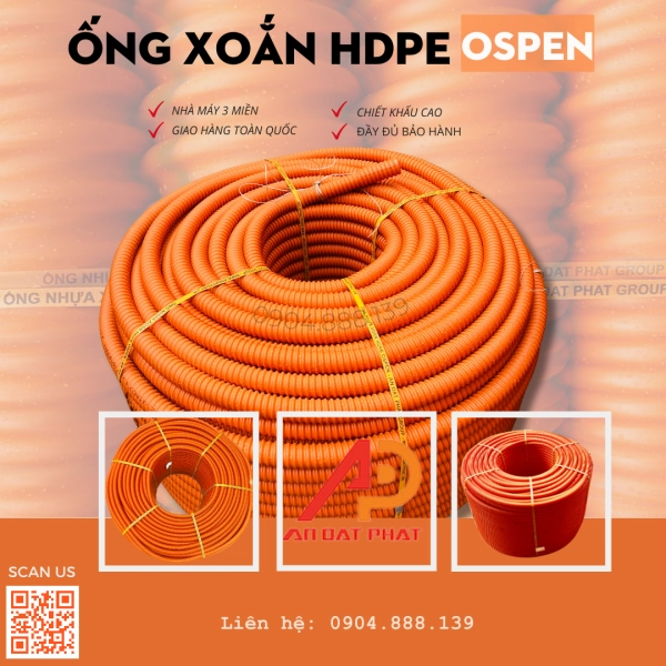 ỐNG NHỰA XOẮN HDPE 40/50