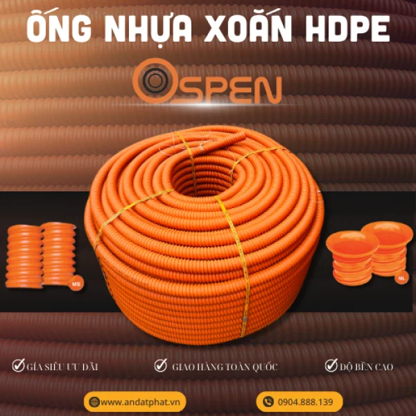 Ống xoắn hdpe luồn dây cáp điện