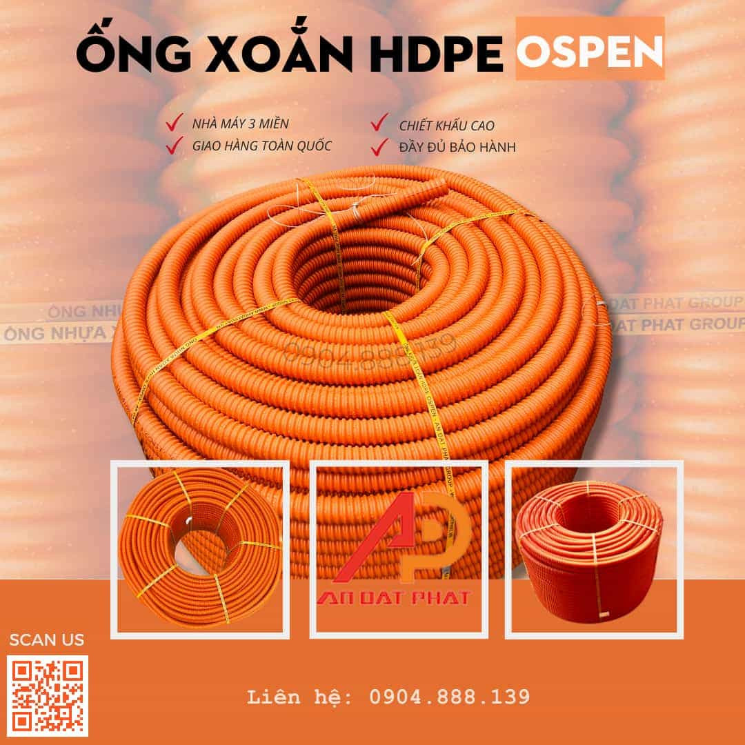 ống xoắn HDPE luồn cáp điện